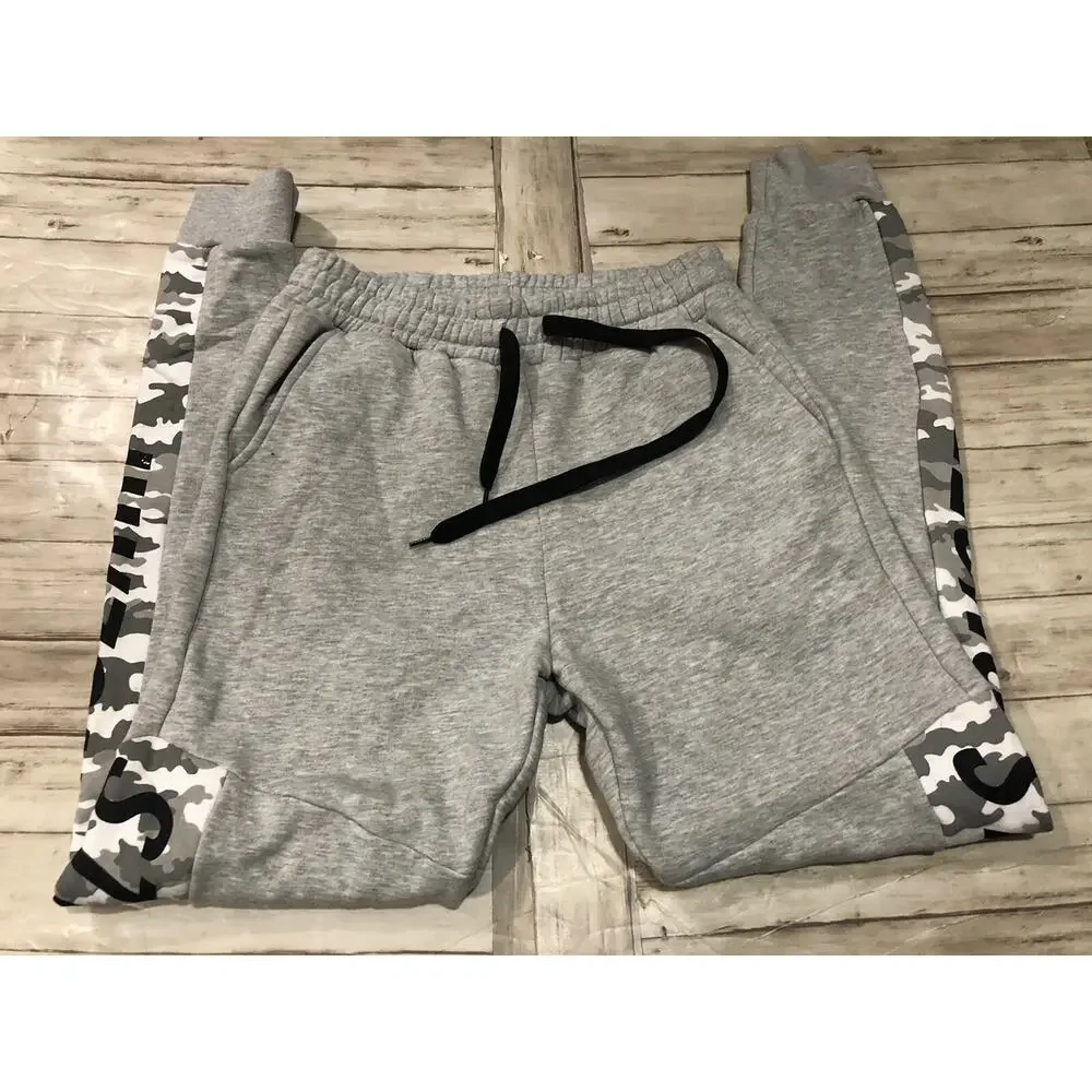 Koton Sweatpants Mens Small Camouflage Gray Joggers Stretch Track Pants N94
